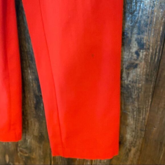 St. John Sz 6 Red Cotton Spandex High Waisted Classic Resort Wear Pants - Picture 8 of 8